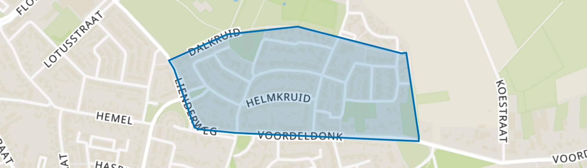 Kruidenbuurt, Asten map