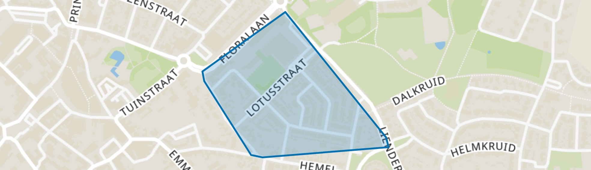 Nieuwe Bloemenbuurt, Asten map