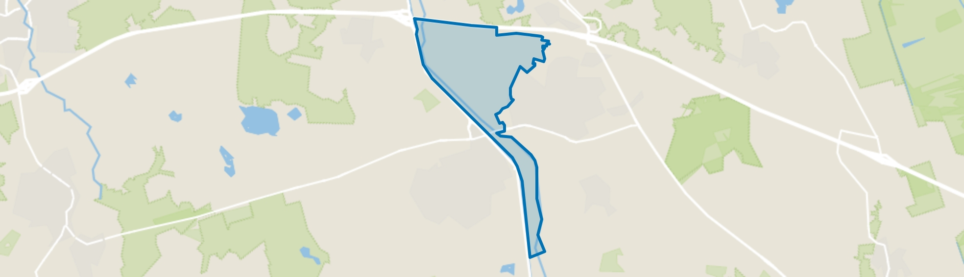 Verspreide huizen Asten west, Asten map