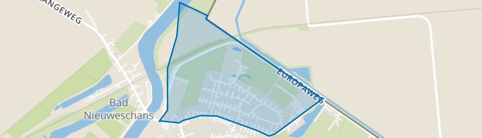 Nieuweschans Nieuwbouw, Bad Nieuweschans map