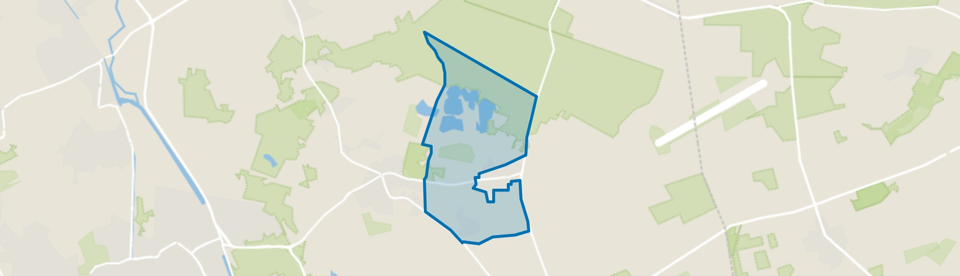 Verspreide huizen Milheeze, Bakel map