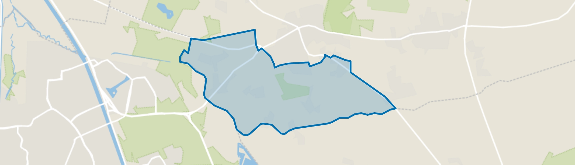 Verspreide huizen ten zuidwesten van Bakel, Bakel map