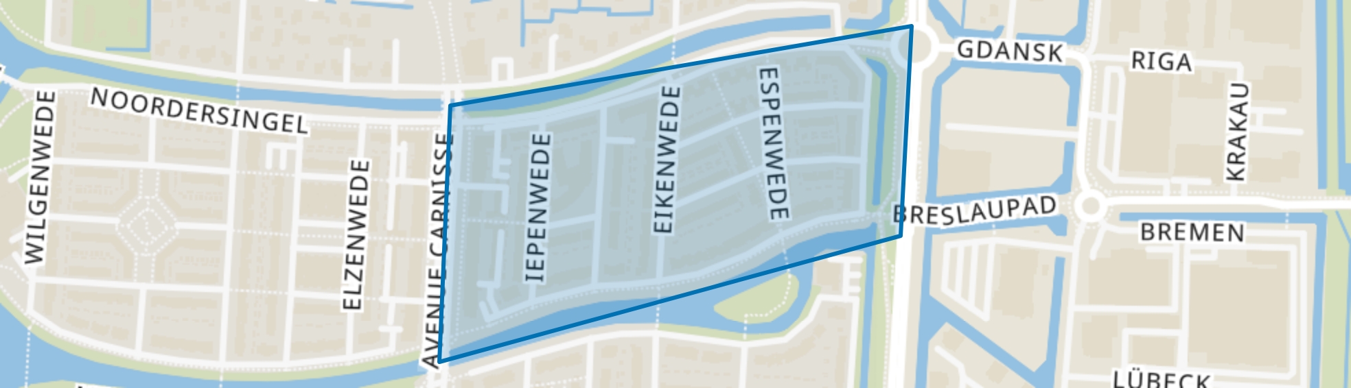 Meerwede Noordoost, Barendrecht map