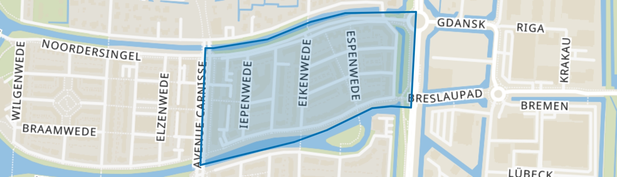 Meerwede Noordoost, Barendrecht map