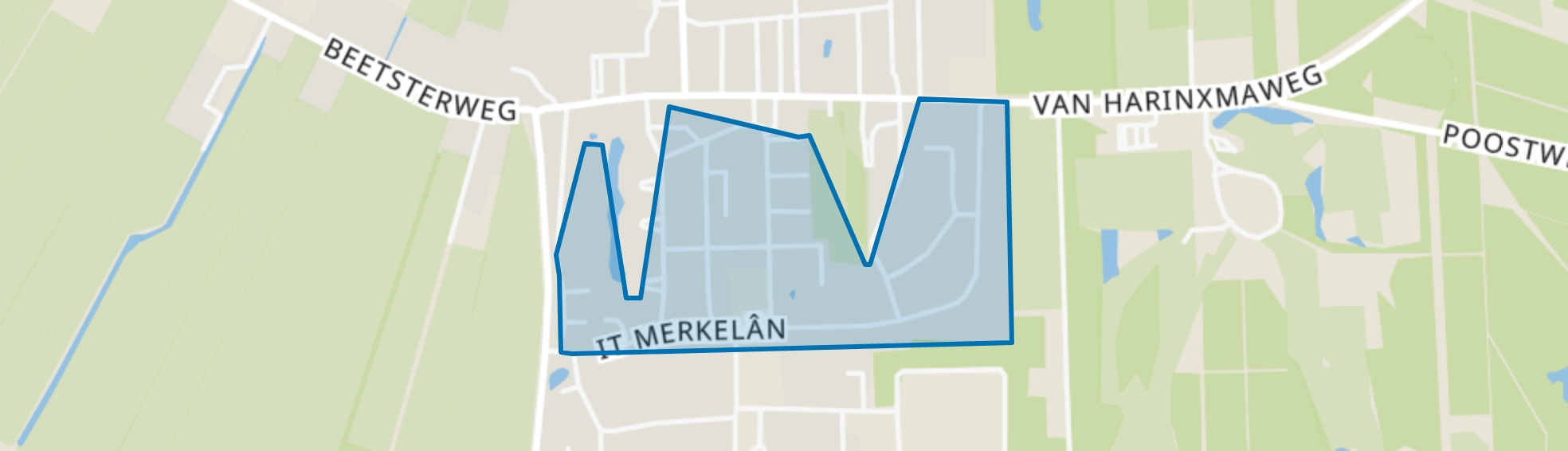 Beetsterzwaag-Merkelân, Beetsterzwaag map