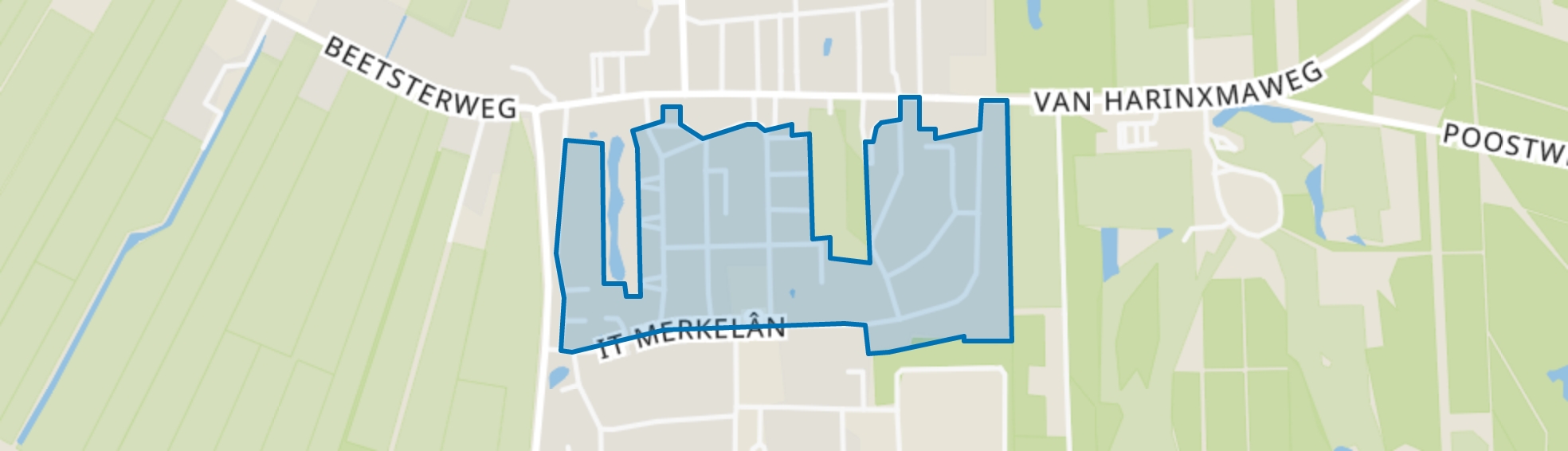 Beetsterzwaag-Merkelân, Beetsterzwaag map