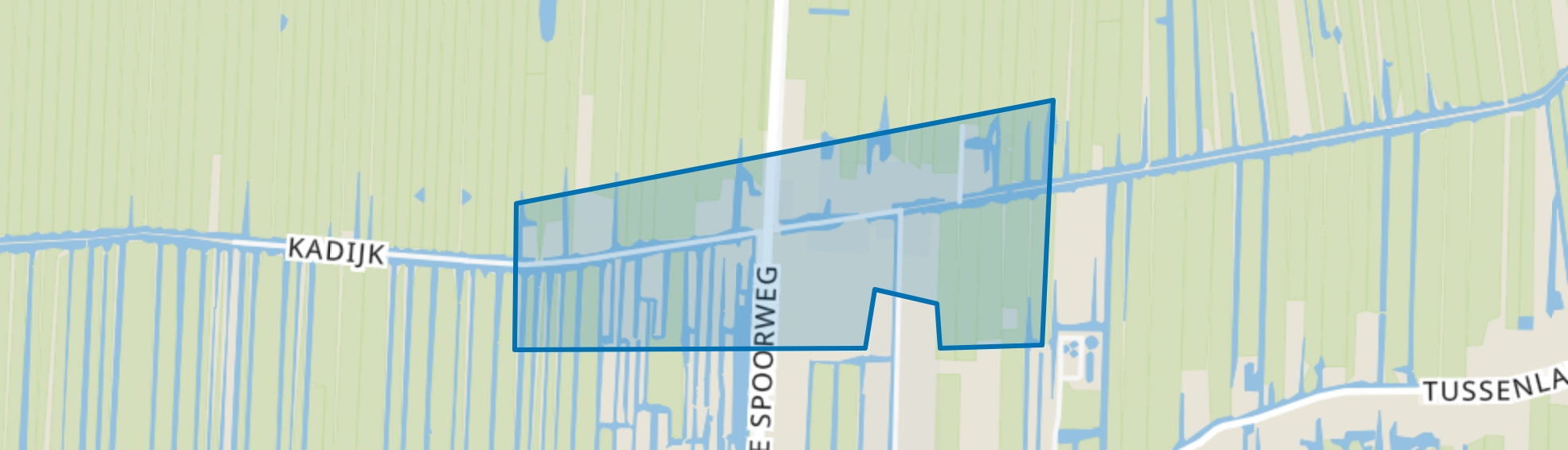 Kadijk en Kadijkselaan, Bergambacht map