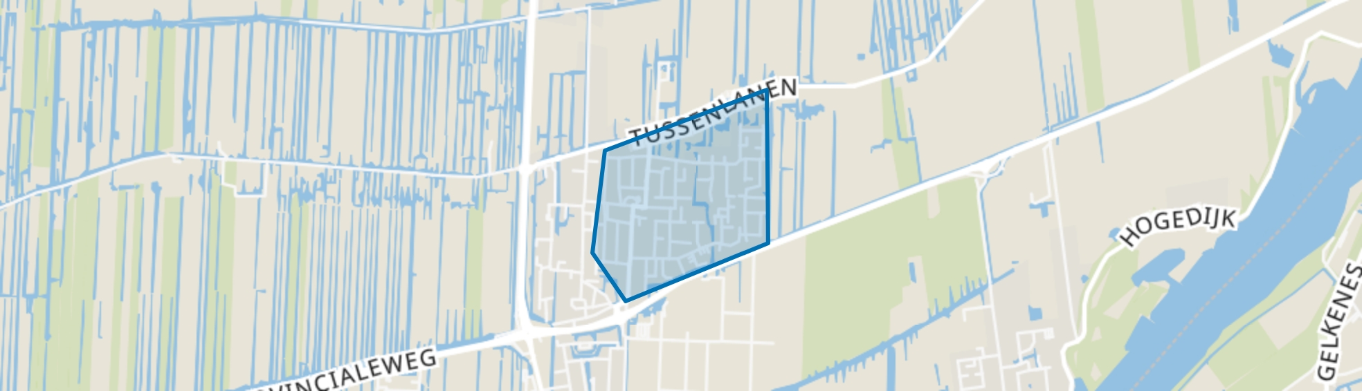 Uitbreiding Dorp, Bergambacht map