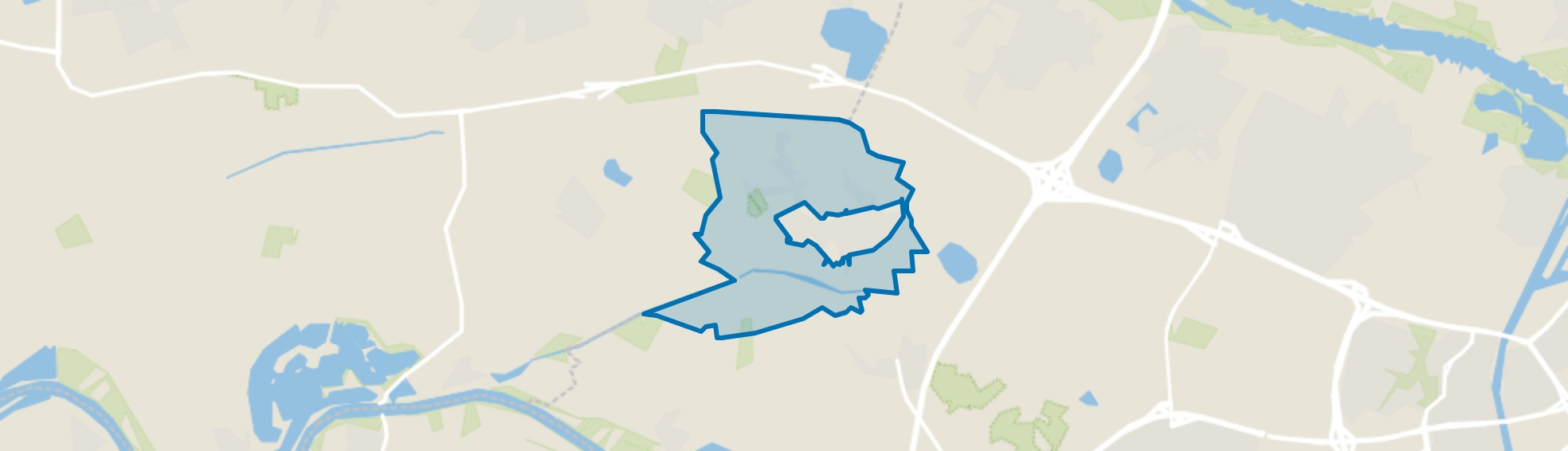 Verspreide huizen Bergharen, Bergharen map
