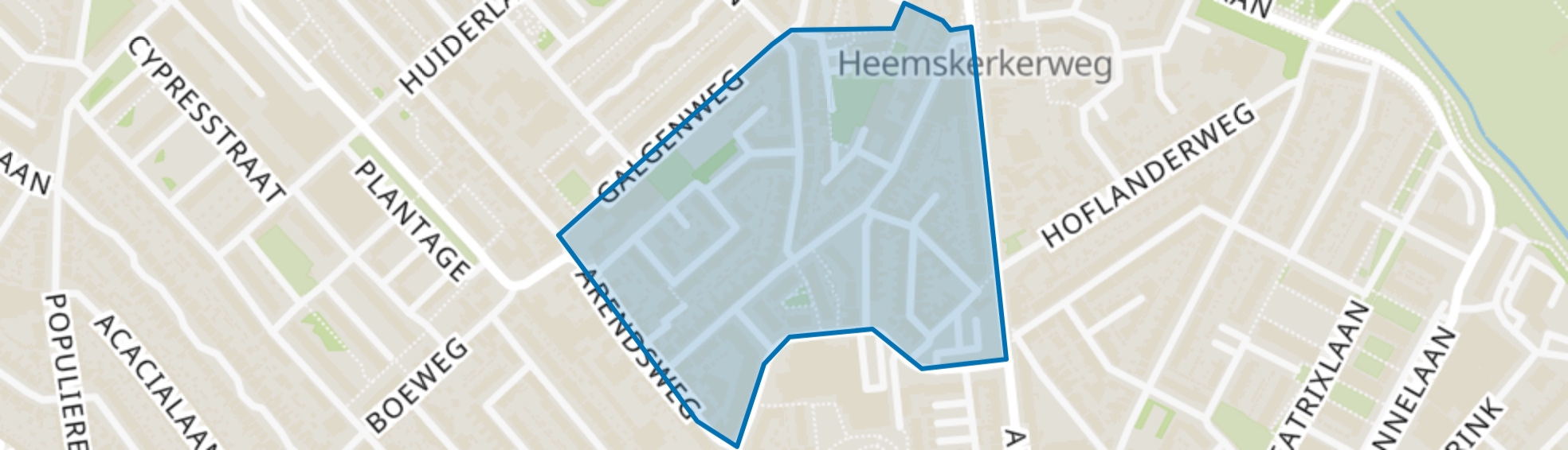 Burgerhartstraat, Beverwijk map