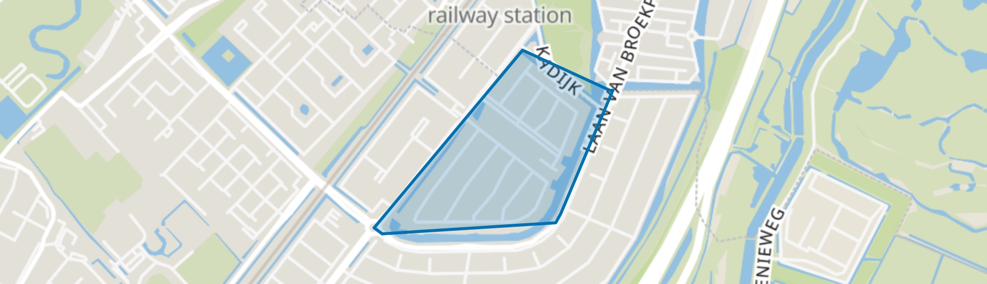 Waterwijk, Beverwijk map