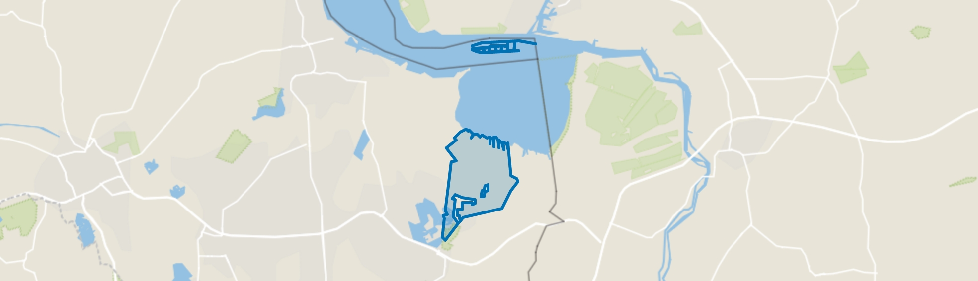 Verspreide huizen Finsterwolde, Blauwestad map