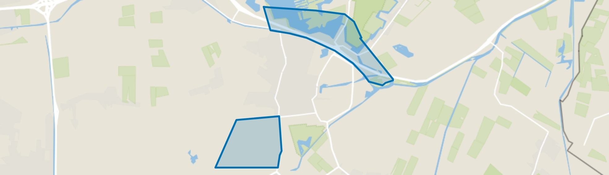 Verspreide huizen Winschoten, Blauwestad map