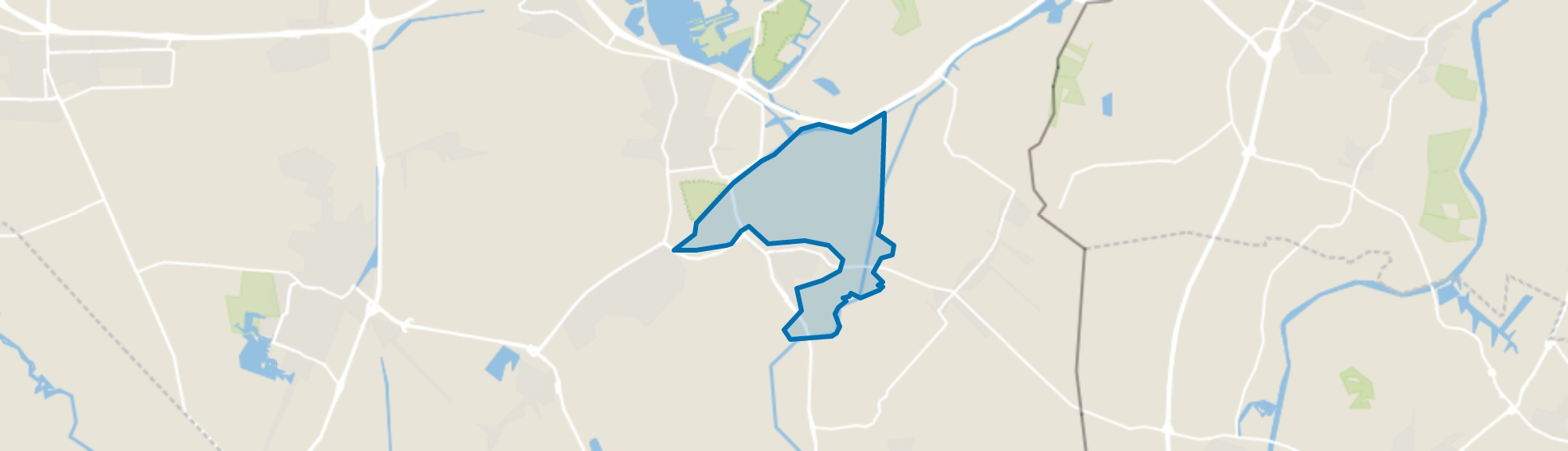 Verspreide huizen in de polder Blijham, Blijham map