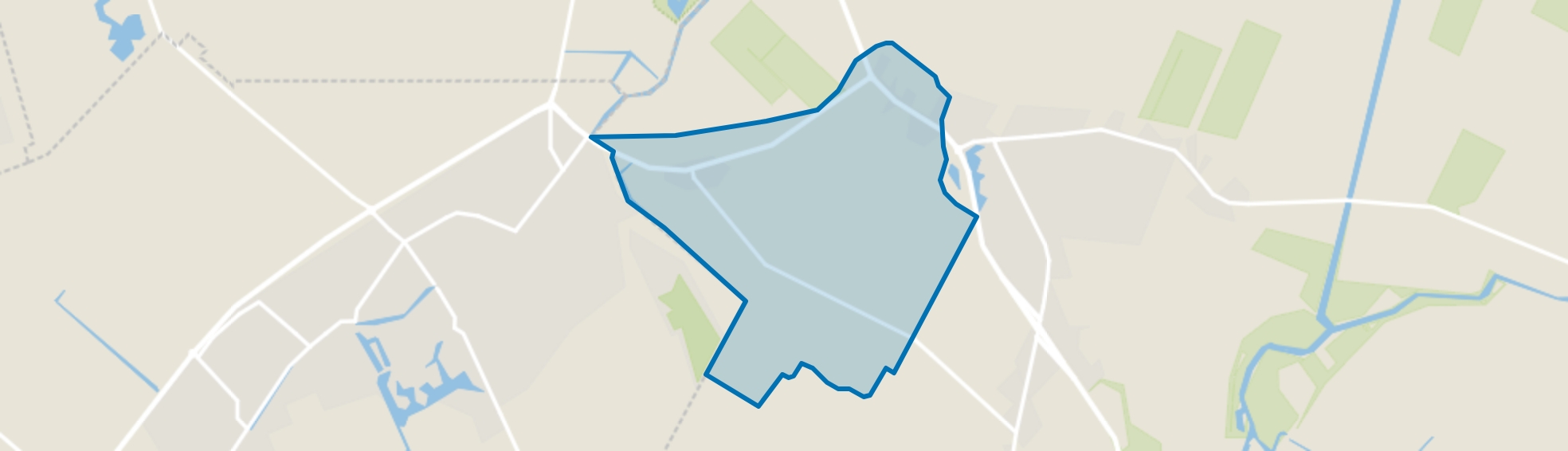 Verspreide huizen ten westen van Blijham, Blijham map