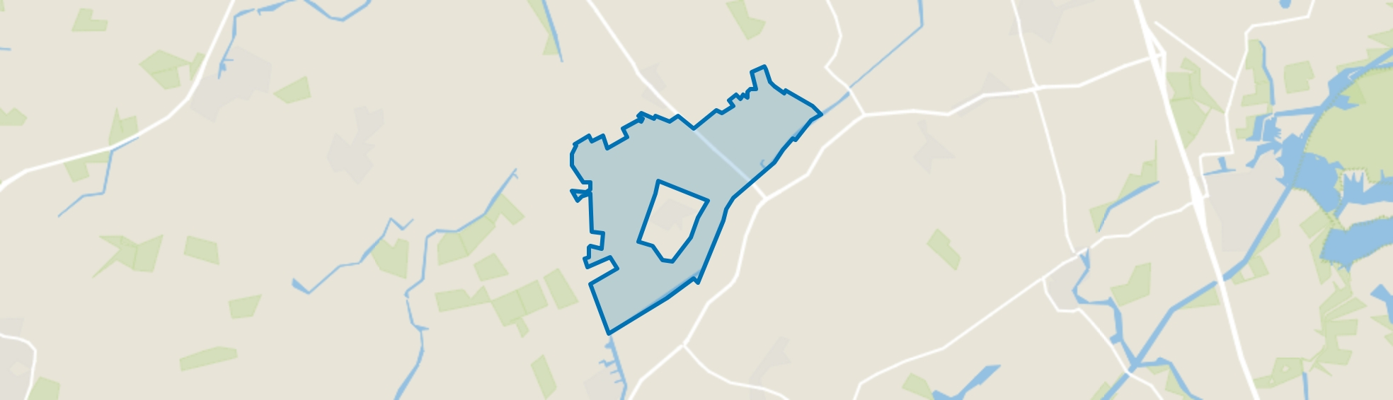 Verspreide huizen Boazum, Boazum map