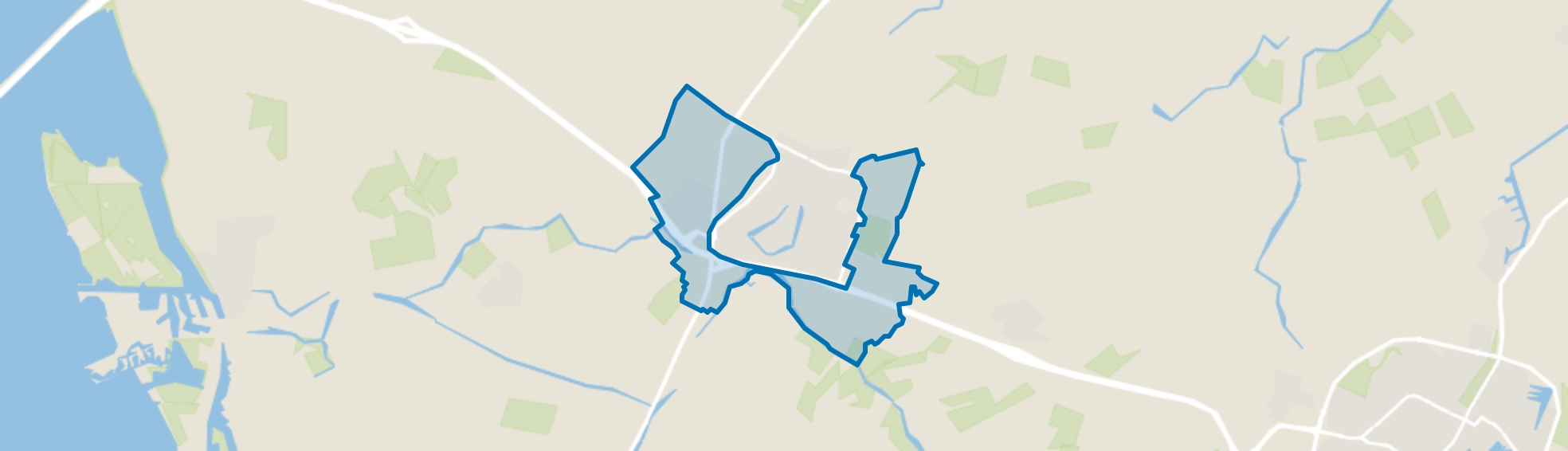Verspreide huizen Bolsward, Bolsward map