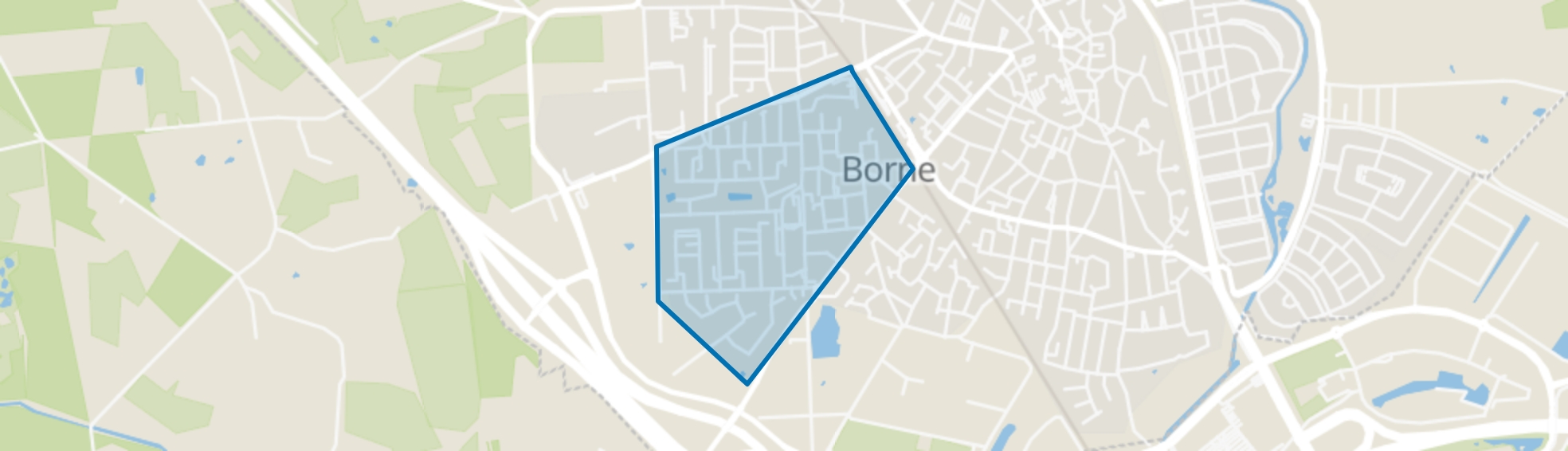 Letterveld II, Borne map