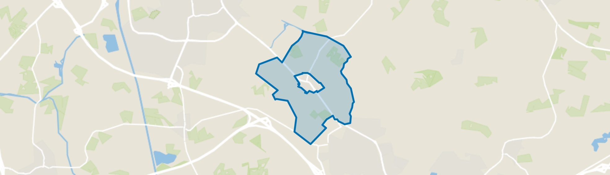 Verspreide huizen Zenderen, Borne map