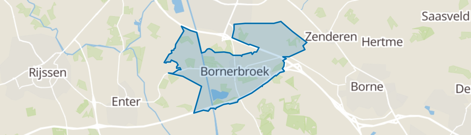 Bornerbroek map