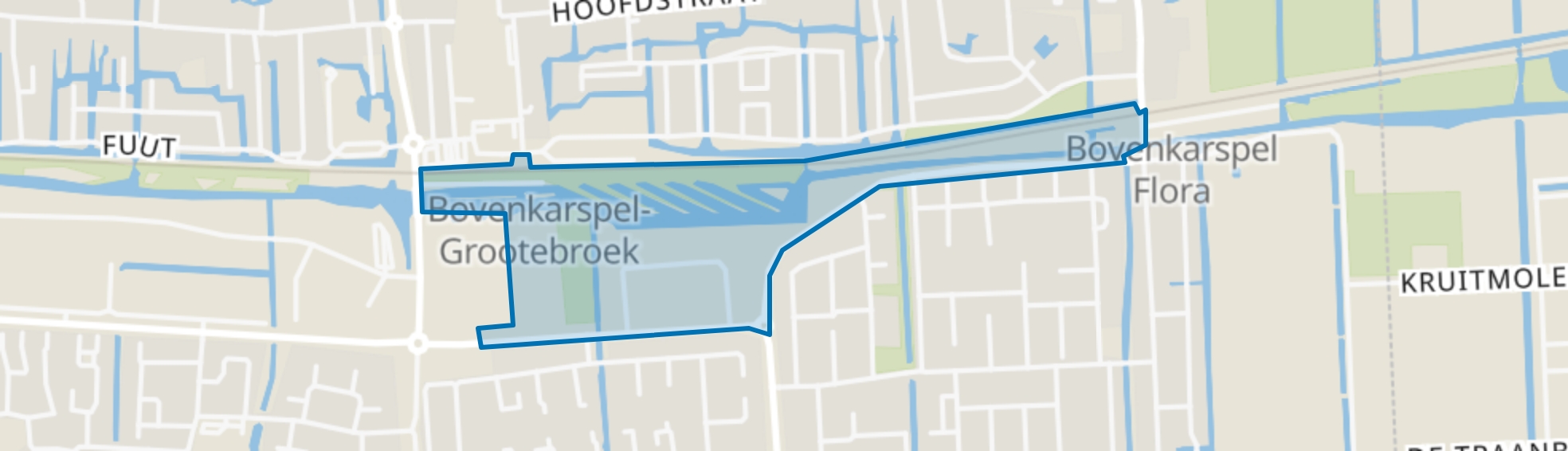 Centrale zone Bovenkarspel, Bovenkarspel map
