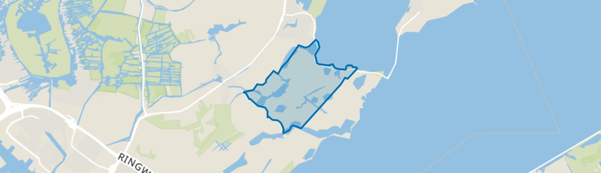 Zuiderwoude, Broek in Waterland map