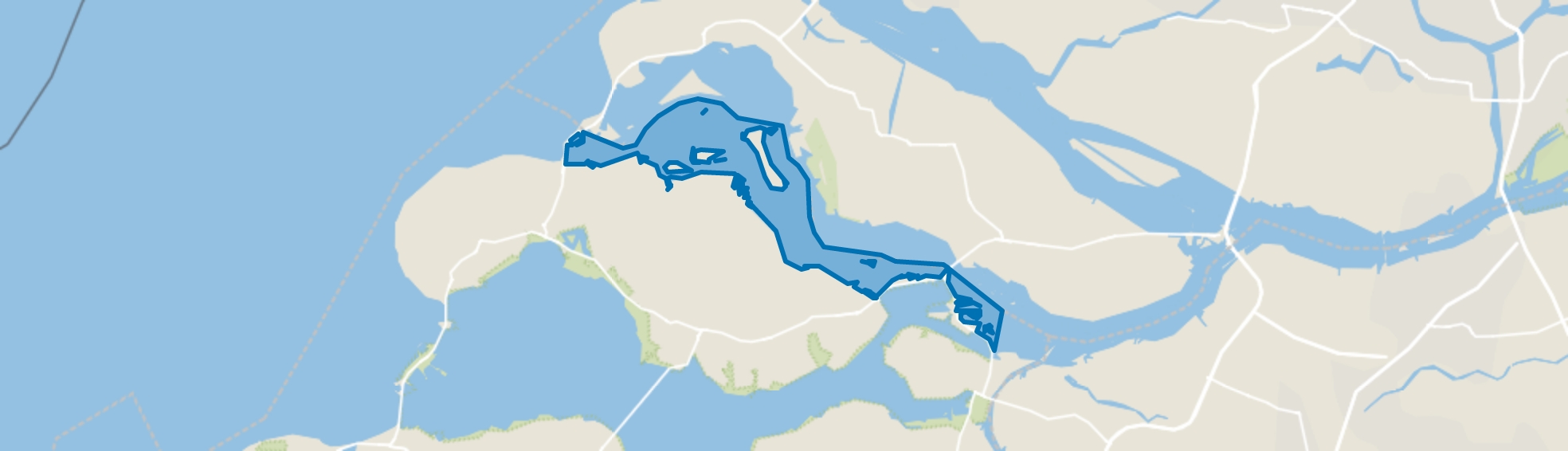 Water, Brouwershaven map