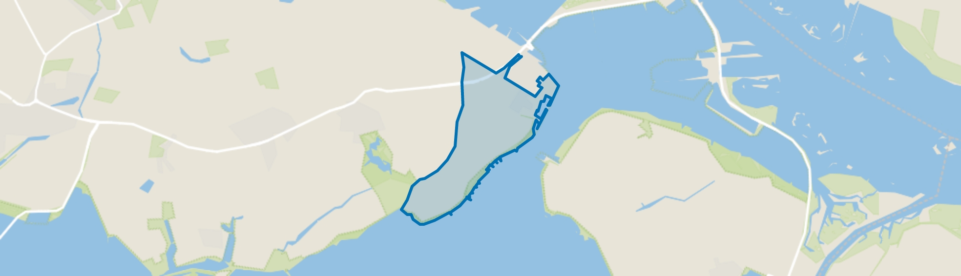 Verspreide huizen Bruinisse, Bruinisse map