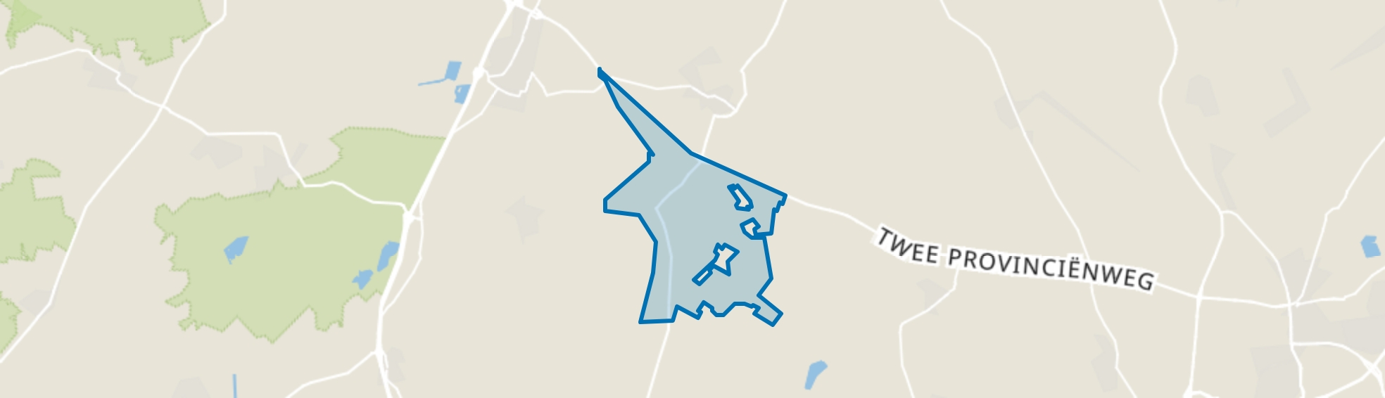 Verspreide huizen de Broekstreek, Bruntinge map