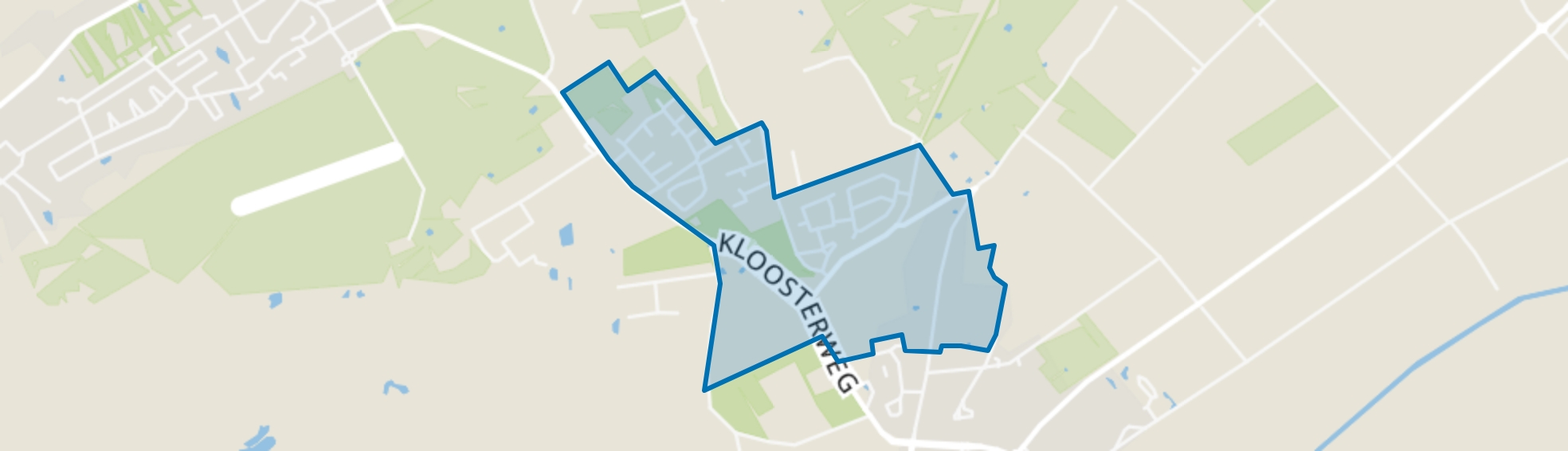 Kloosterweg en omgeving, Burgh-Haamstede map