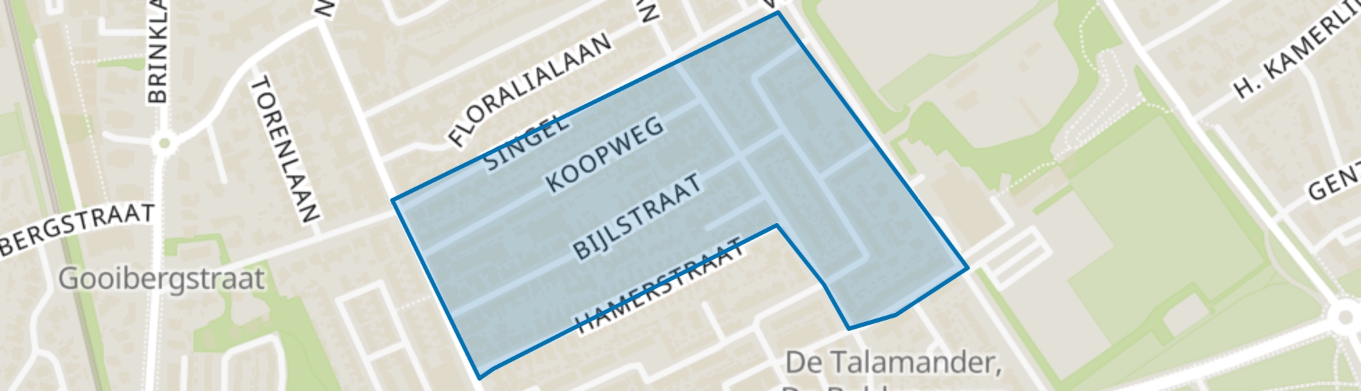 Bijlstraat, Bussum map