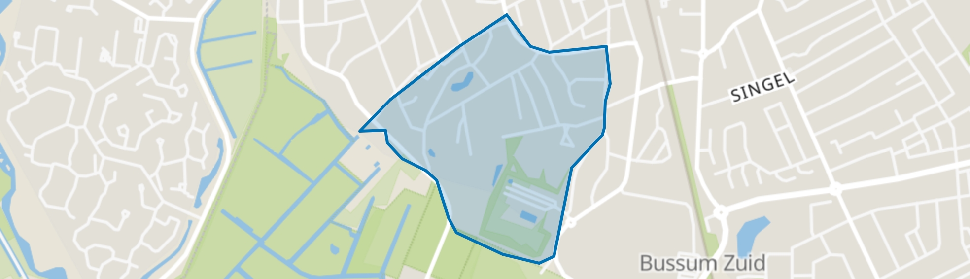 Kom van Bieghel, Bussum map