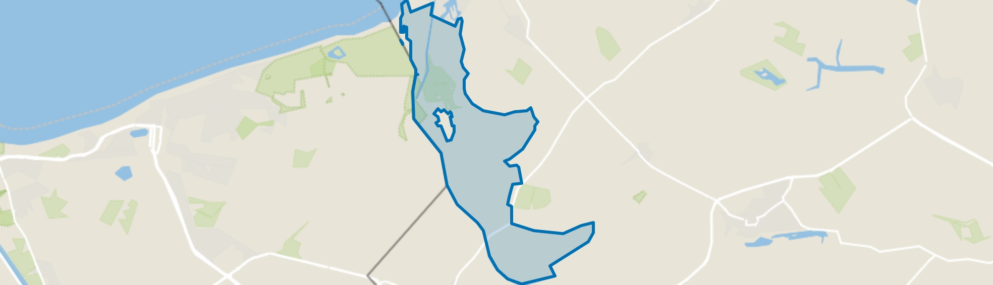 Verspreide huizen Retranchement, Cadzand map