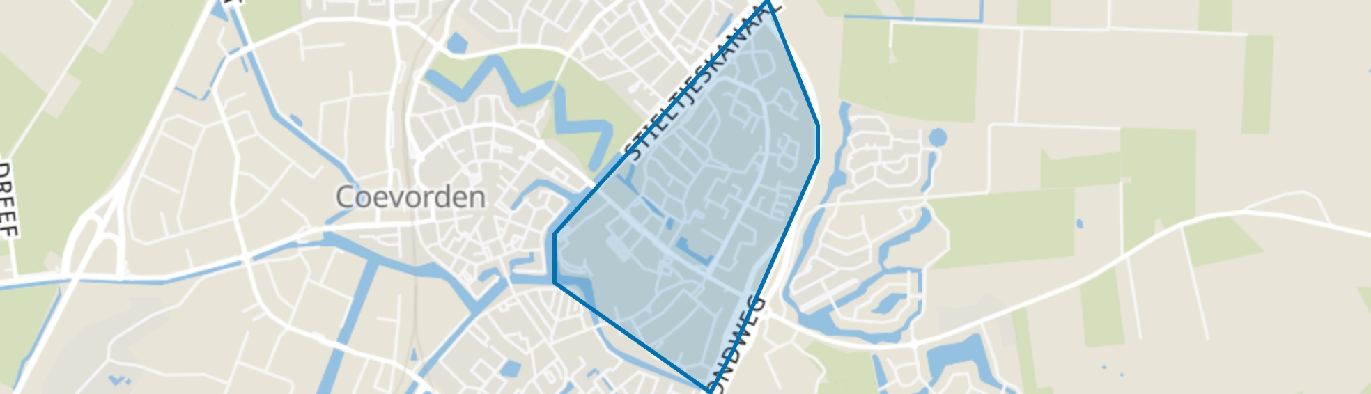 Binnenvree Buitenvree Pikveld, Coevorden map