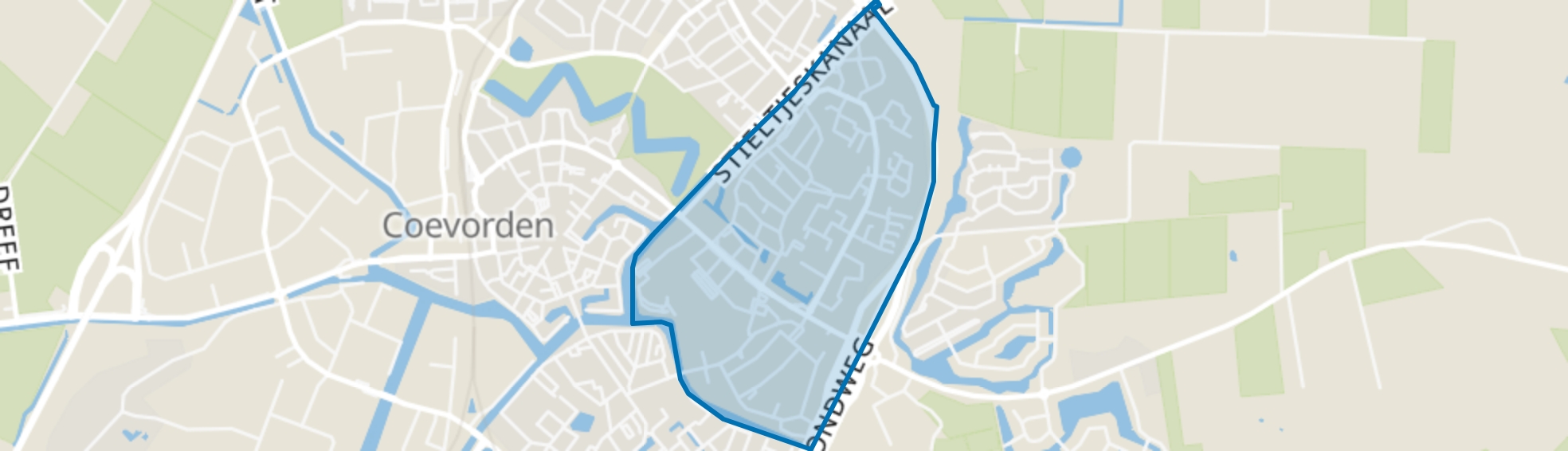 Binnenvree Buitenvree Pikveld, Coevorden map