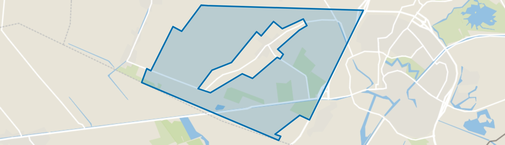 Verspreide huizen Steenwijksmoer, Coevorden map