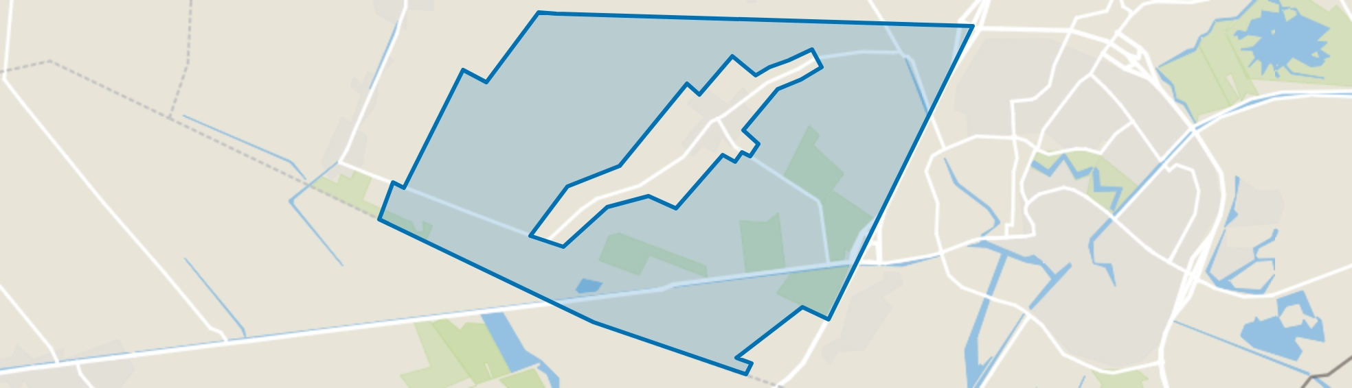 Verspreide huizen Steenwijksmoer, Coevorden map