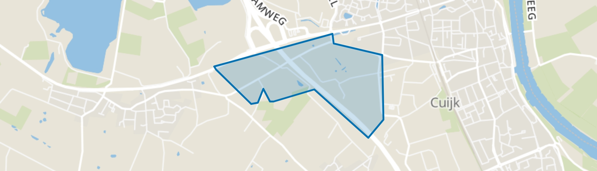 Cuijk buitengebied ten westen, Cuijk map