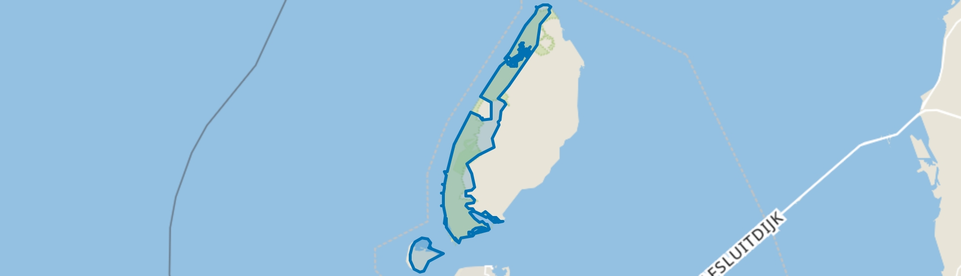 Verspreide huizen De Koog en het Duingebied, De Cocksdorp map