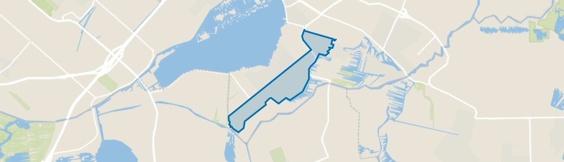 Glastuinbouwgebied, De Kwakel map