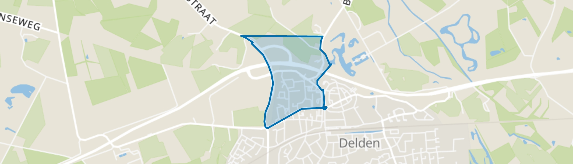 't Kip, Delden map