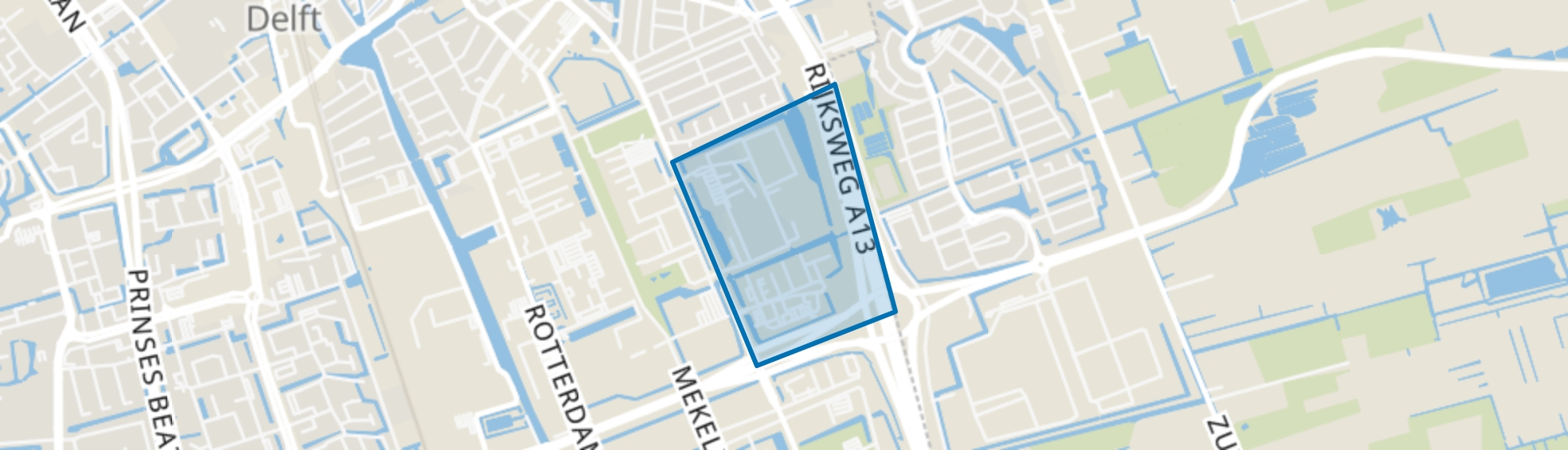 Bedrijventerrein Delftech, Delft map