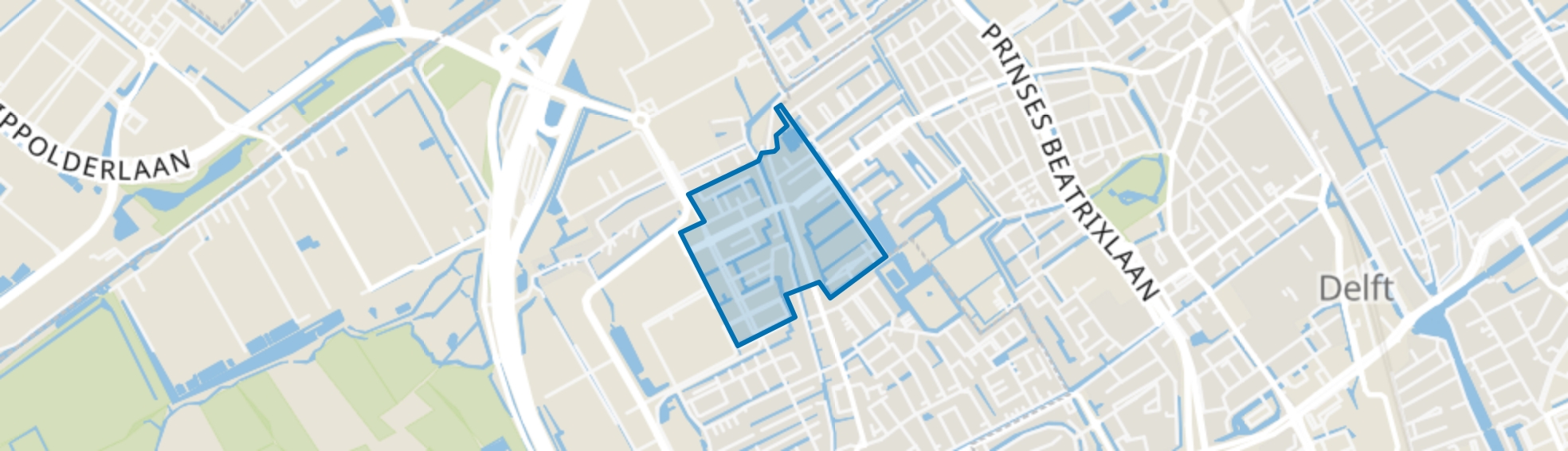 Den Hoorn, Delft map