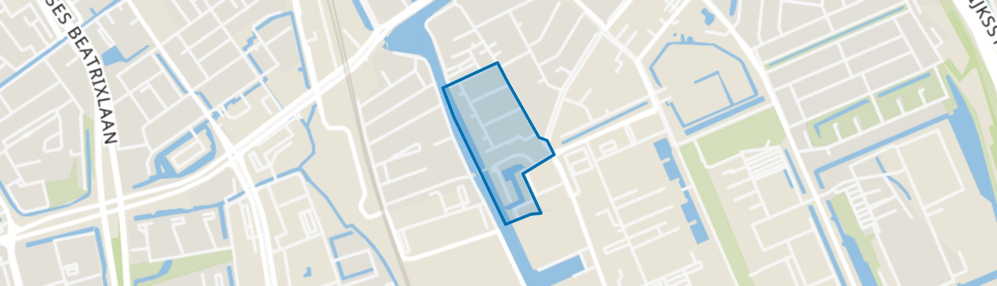 Koningsveldbuurt, Delft map