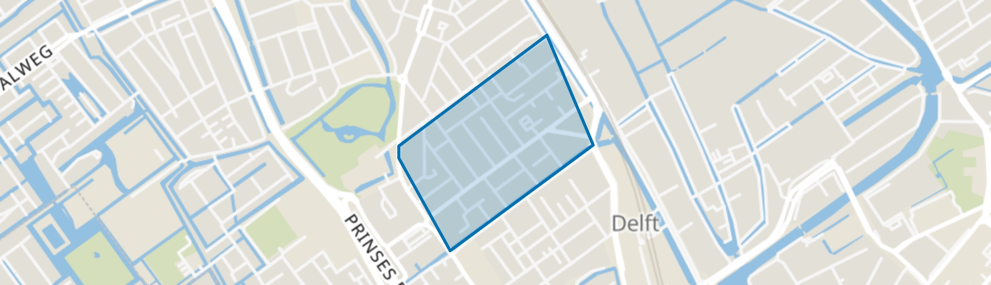 Olofsbuurt, Delft map