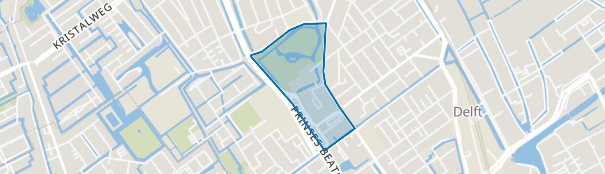 Westeindebuurt, Delft map