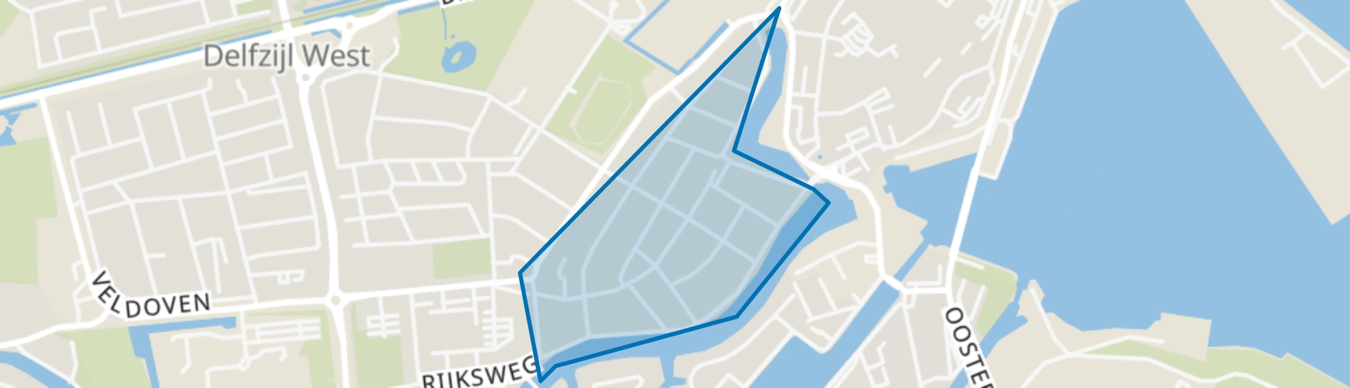 Over de Gracht, Delfzijl map