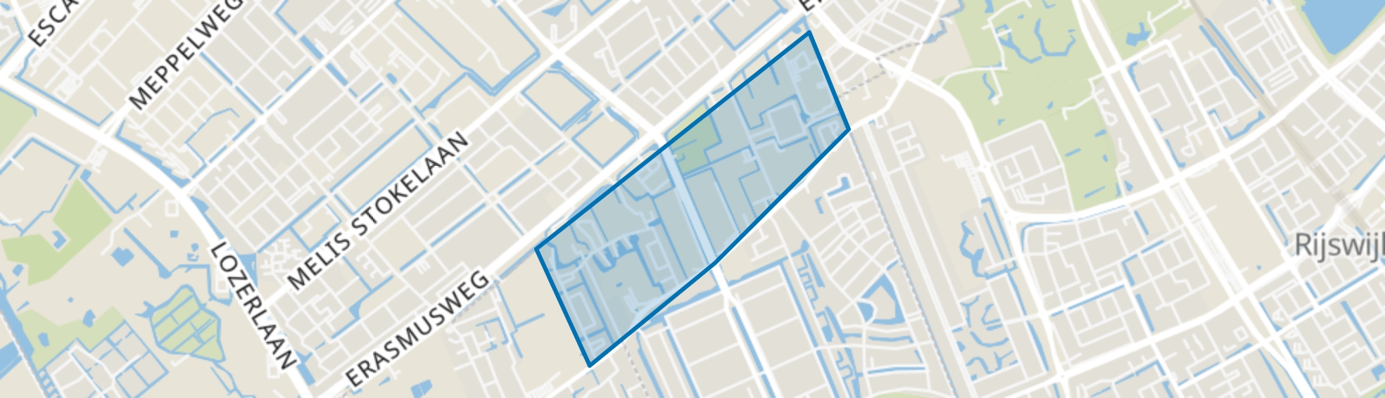 Erasmus Veld, Den Haag map