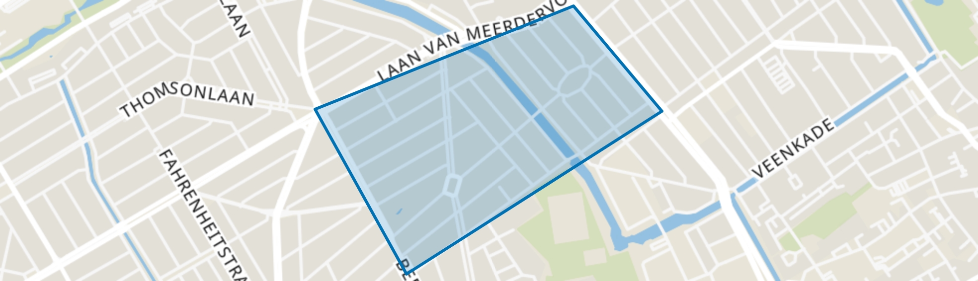 Koningsplein en omgeving, Den Haag map