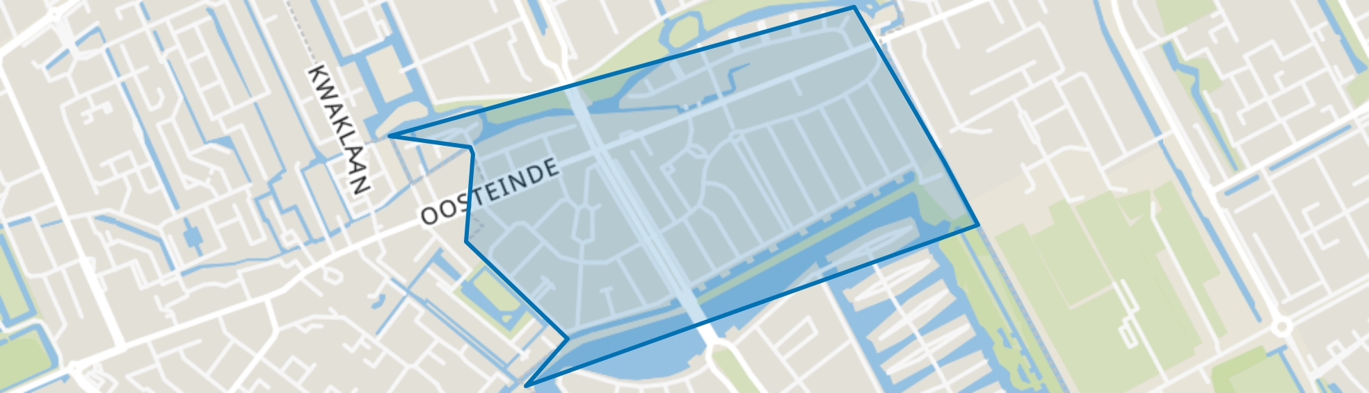 Parkbuurt oosteinde, Den Haag map